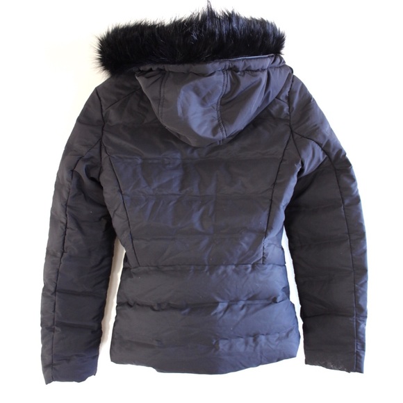 Zara NWT Water and Wind Protection Jacket with Removable Fur Trim Hood Small - Picture 9 of 12